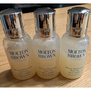 NEW 3 PC Molton Brown African Whitewood LUXE Balancing Face Wash Travel 30ml 1oz